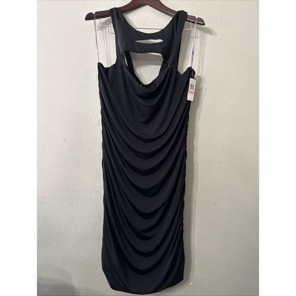 Baby Phat Strappy Ruched dress size 2X Y2K Black NWT PurplRain